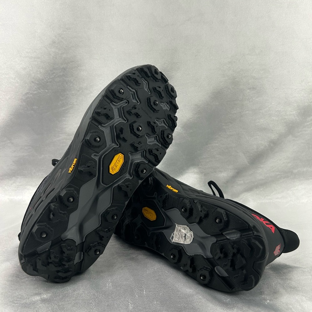 Hoka Womens Speedgoat 5 GTX Gore-Tex Spikes Shoes Size 9B Black Red - Picture 8 of 9